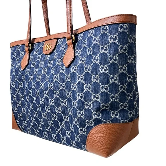 🪩🌸GIVEAWAY🌸🪩 ‼️READ ENTIRE LISTING‼️NWT Gucci Ophidia GG Denim Tote W/$2,250 - Picture 16 of 16
